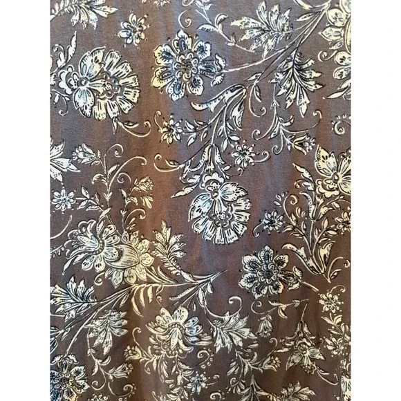 Pure Jill J Jill Easy Knit Two Pocket Dress Floral Cotton Coastal Large - Picture 4 of 9